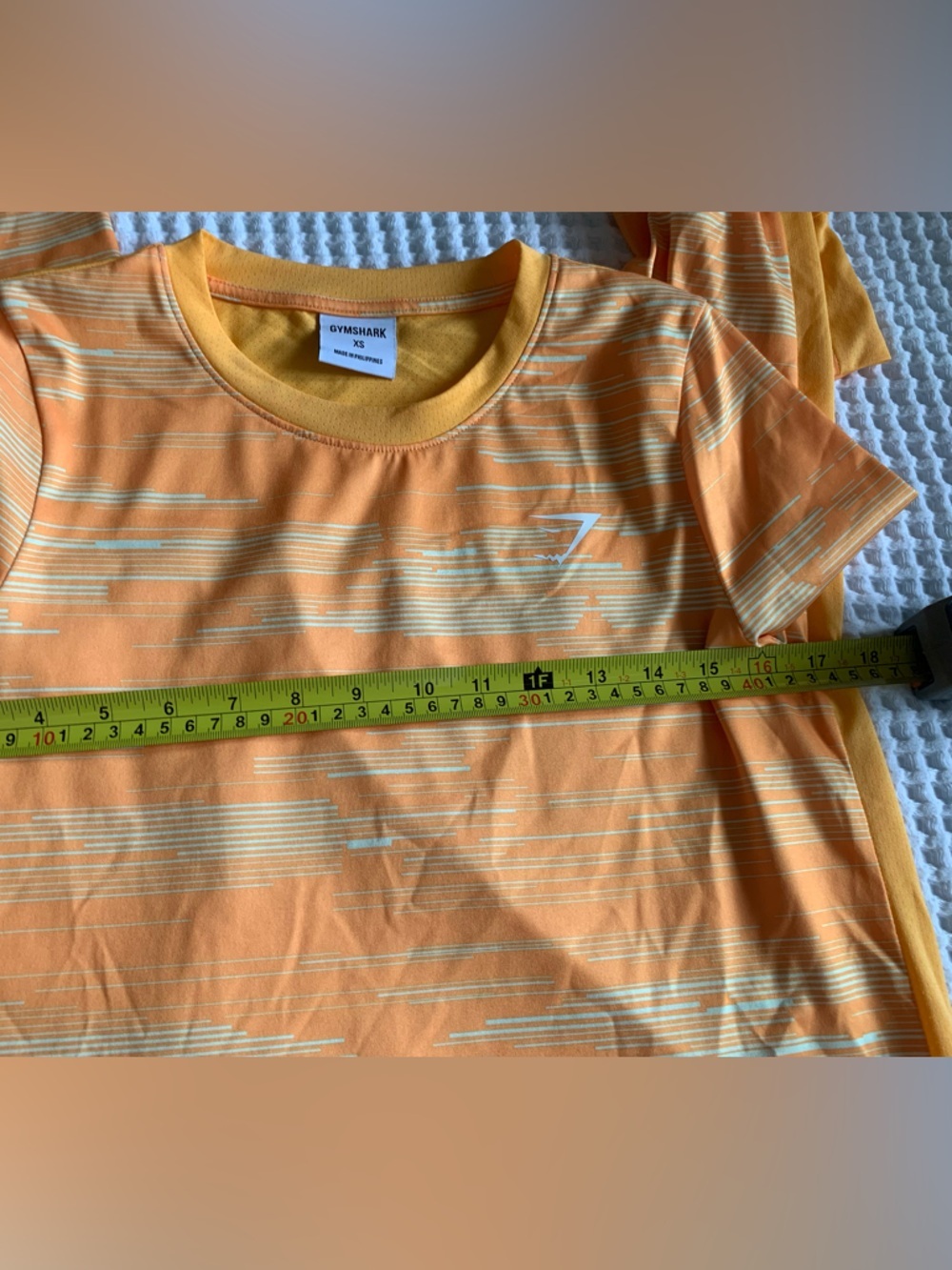 Gymshark Orange and Yellow Performance Long Sleeve Tee Size Extra Small - Picture 5 of 7